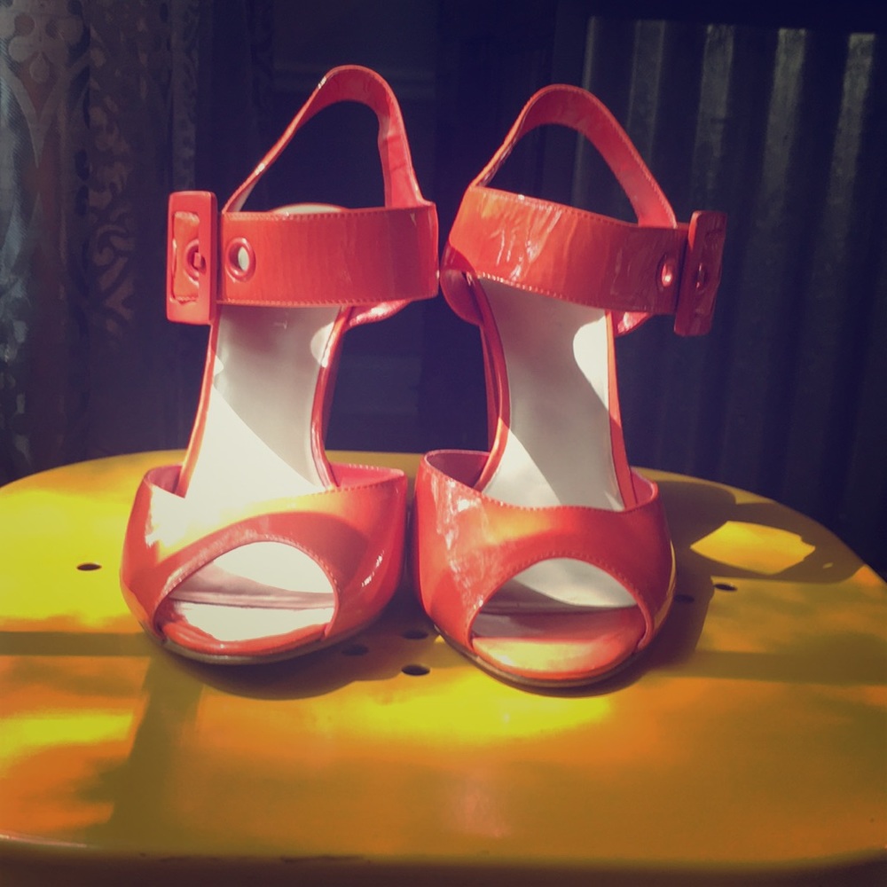 Nine West Orange Patton leather sandal